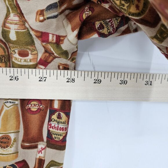 VTG Johnny Cotton Shirt Mens Extra Large Button Up Beers All Over Print USA XL‎ - Picture 7 of 9